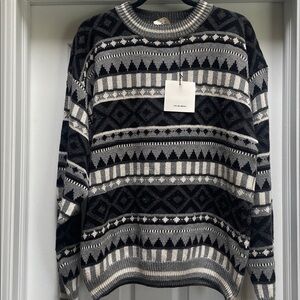 Fenn Wright Manson Black and Gray Crewneck Sweater
